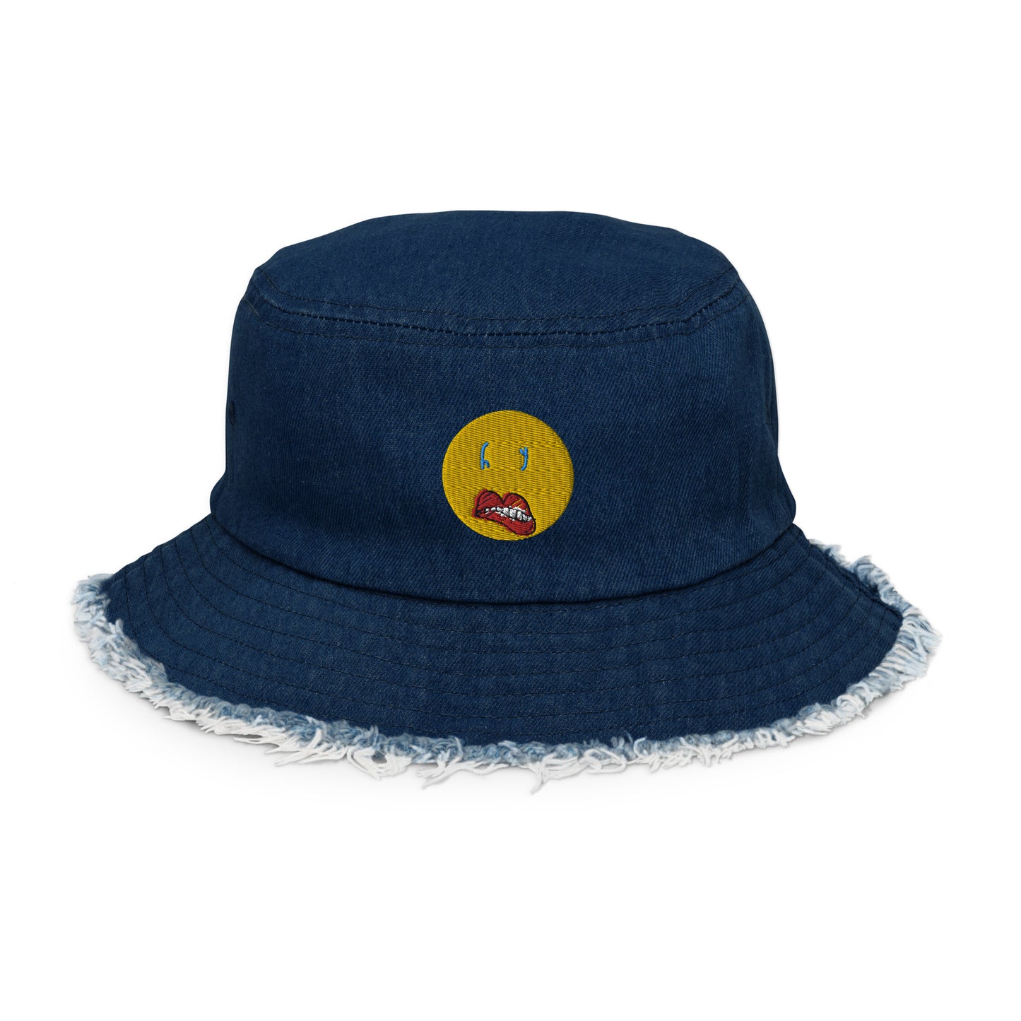 Reason Y  Distressed denim bucket hat