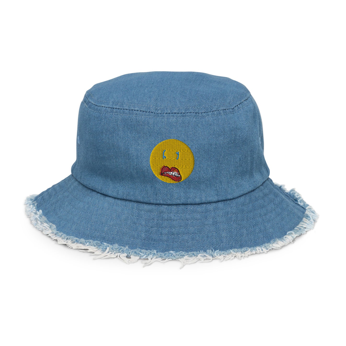 Reason Y  Distressed denim bucket hat